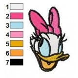 Daisy Duck Face Embroidery Design